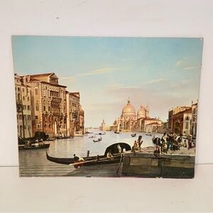 Vintage D.A.C. NY Lithograph Art Print Canal Grande by Francois Vervloet